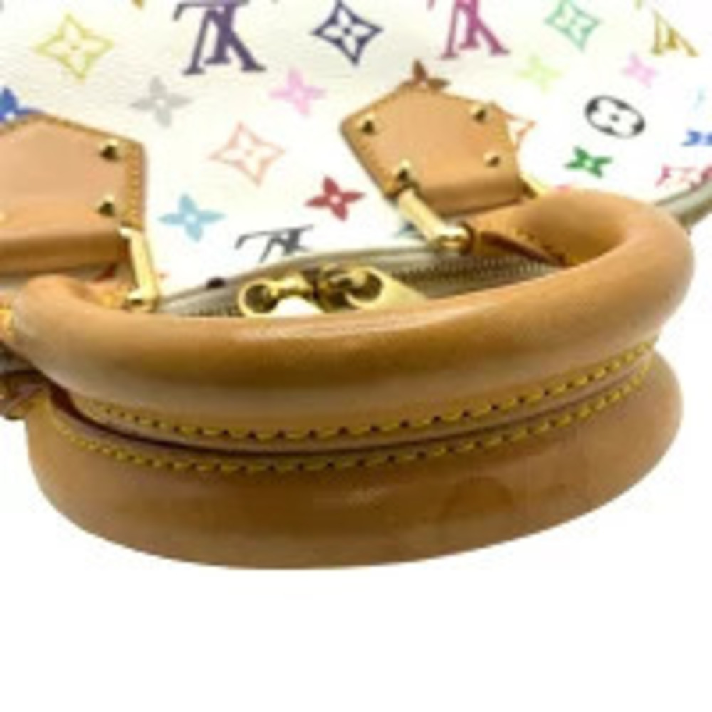 LOUIS VUITTON Multicolor Alma Blanc White Handbag White Beige Leather LV - Picture 10 of 11